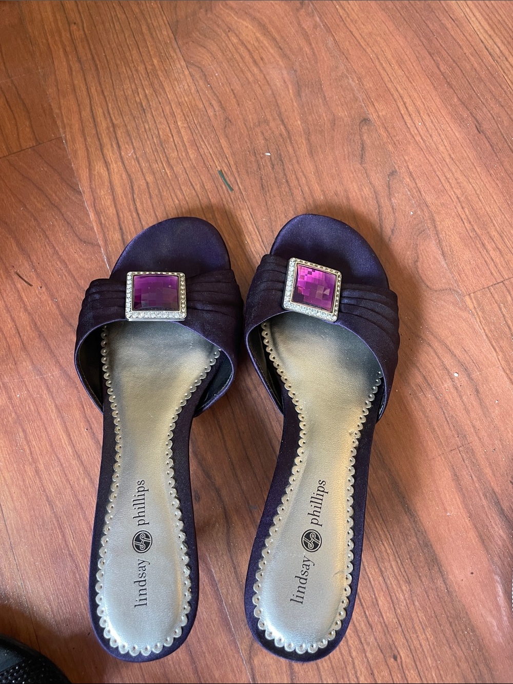 lindsay phillips Purple Jewel Slide Mules